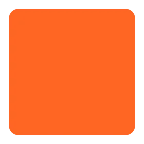 Solid Bright Orange Square Clipart Graphic Design Element with Clean Edges