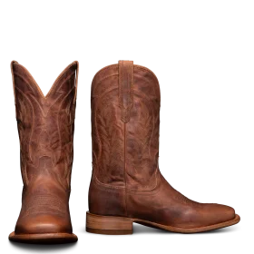 Vintage Leather Cowboy Boots Clipart - Rustic Western Footwear Illustration