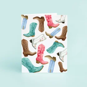 Watercolor Western Cowboy Boots Clipart Collection - Rustic Fashion Illustration