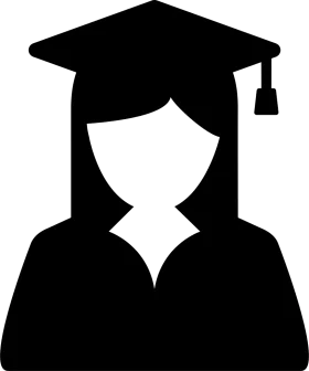 Academic Achievement Silhouette Clipart Representing Graduate Success