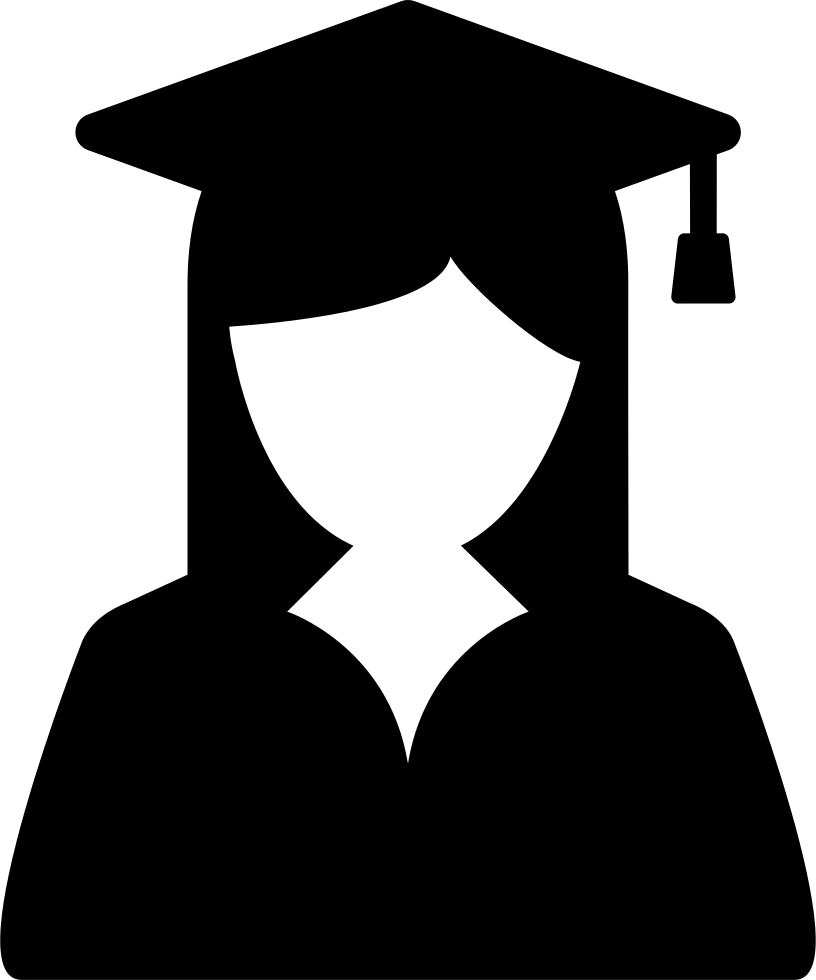 Academic Achievement Silhouette Clipart Representing Graduate Success