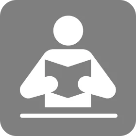Academic Achievement: Student Reading Silhouette Clipart Design for Educational Resources