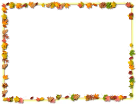 Autumn Leaves Border Clipart: A Colorful Seasonal Decorative Frame Design