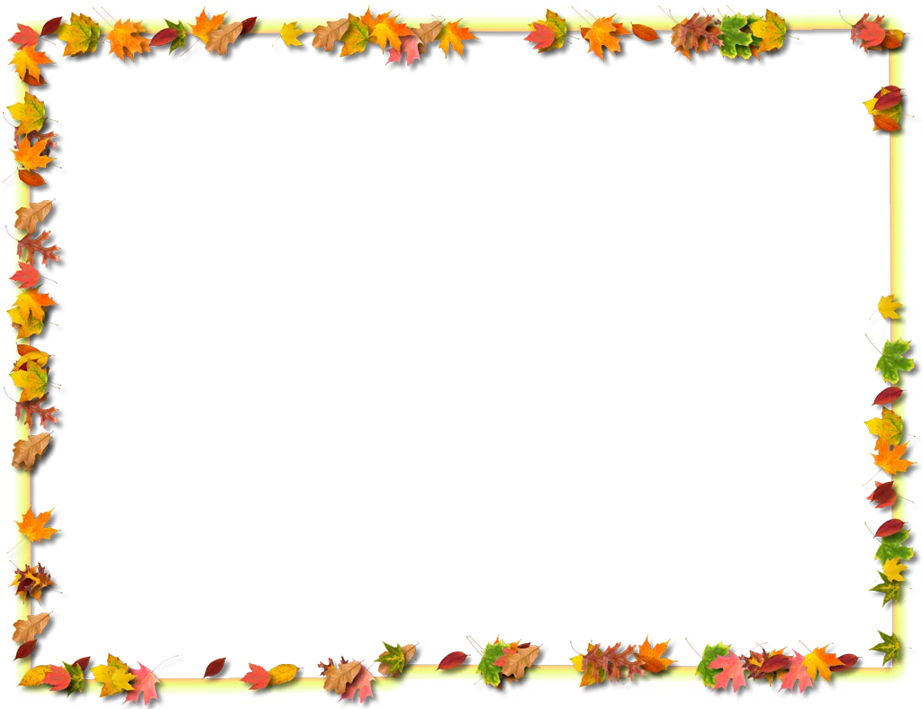 Autumn Leaves Border Clipart: A Colorful Seasonal Decorative Frame Design