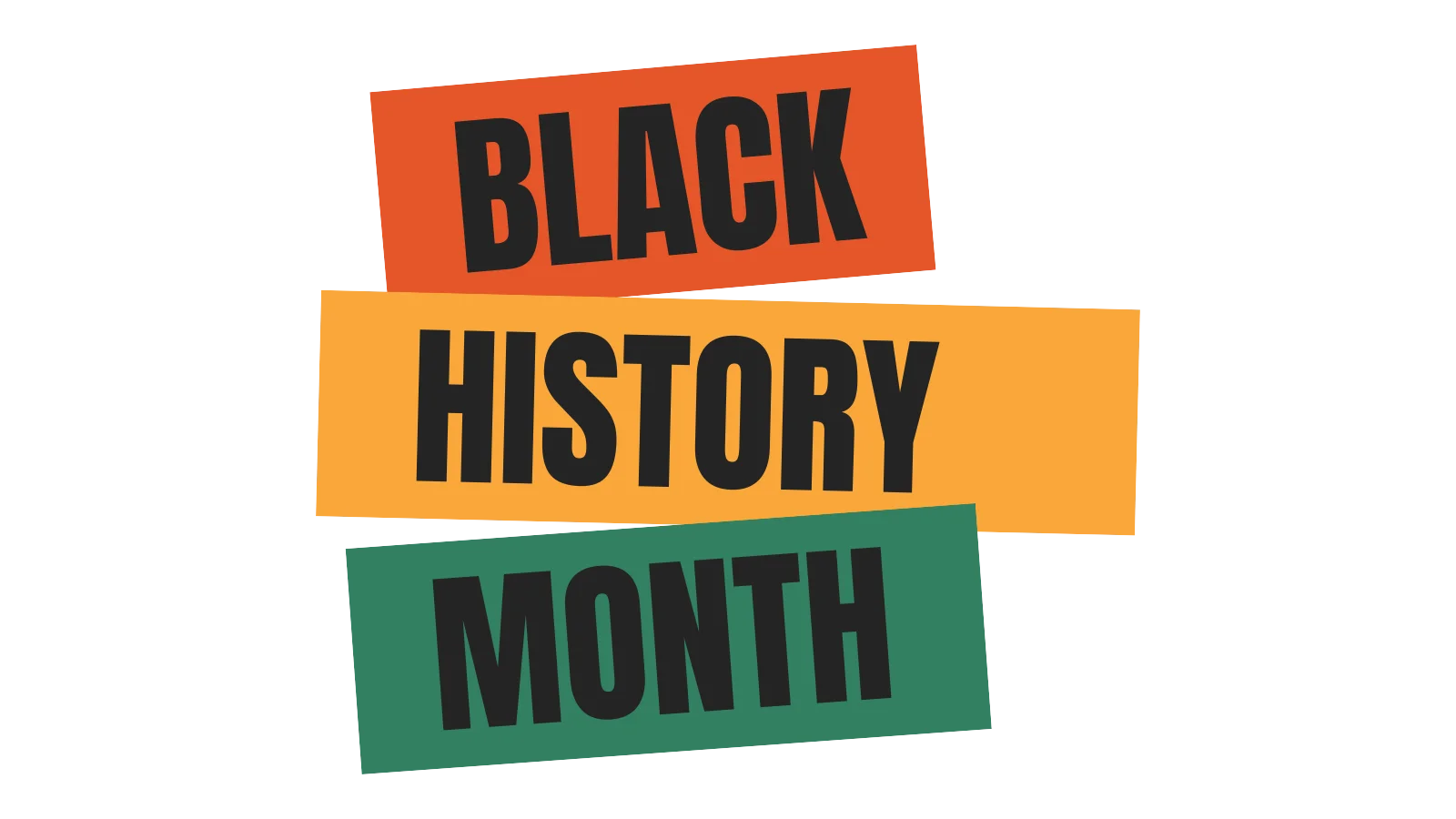 Black History Month Powerful Stacked Graphic Design Clipart Poster
