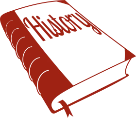 Classic Red Bound History Book Clipart Vector Illustration Design