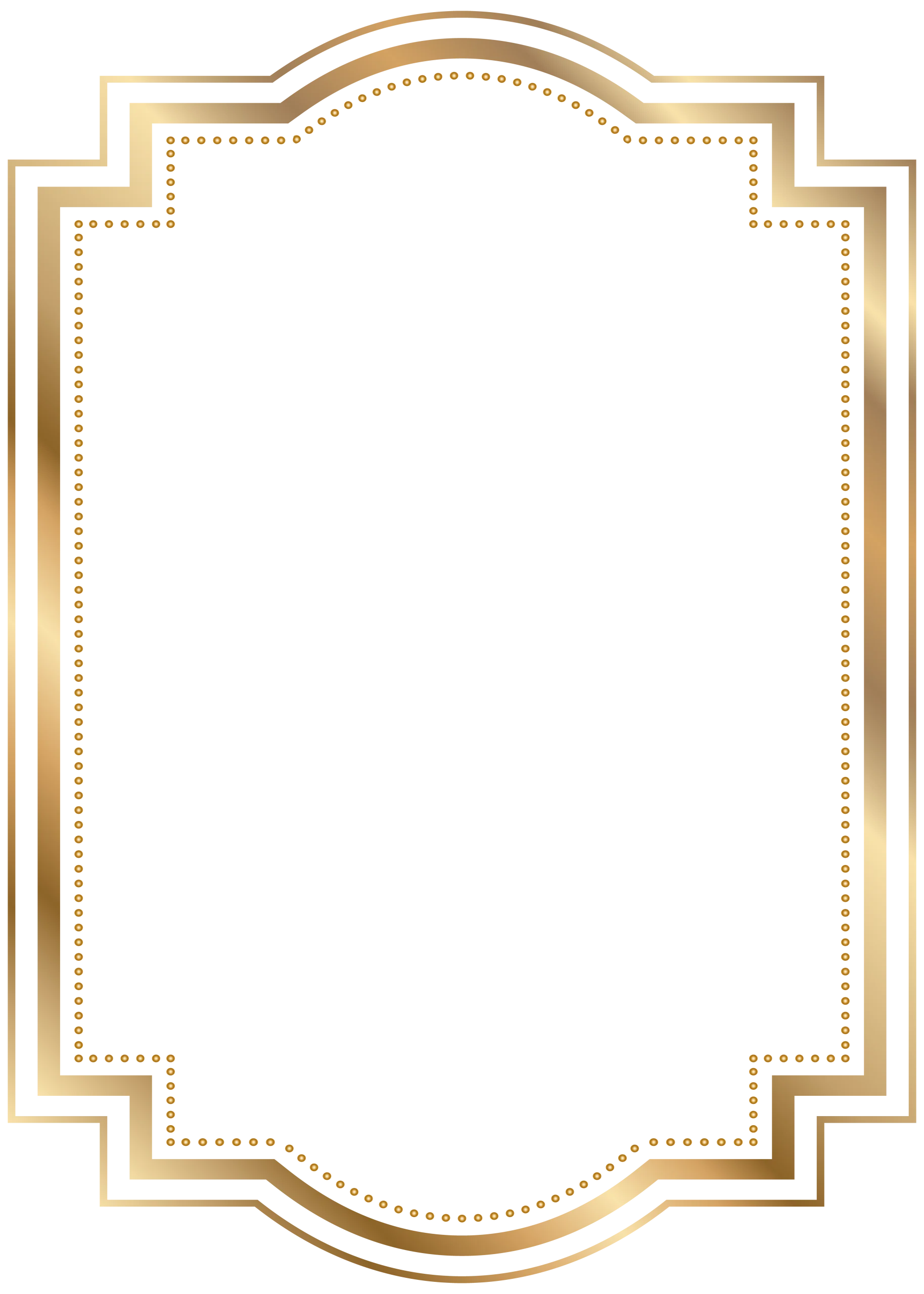 Elegant Golden Ornate Frame Clipart with Intricate Decorative Border Design