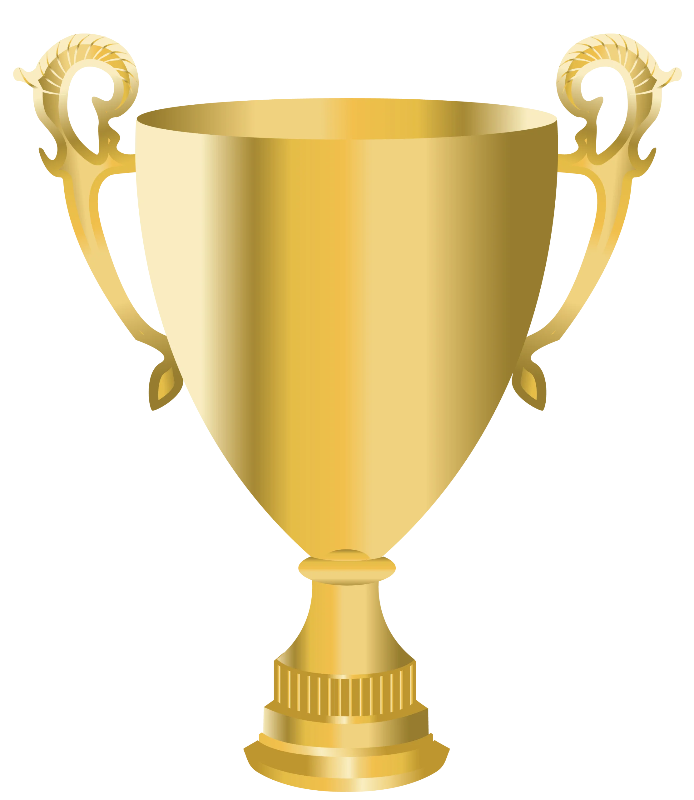 Elegant Golden Trophy Clipart: Shimmering Achievement Symbol of Success