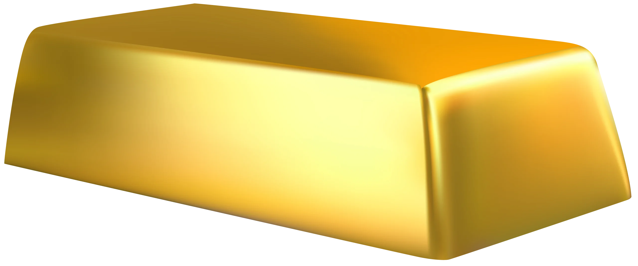 Gleaming Golden Bullion Bar Clipart Illustration - Pure Metallic Wealth Symbol