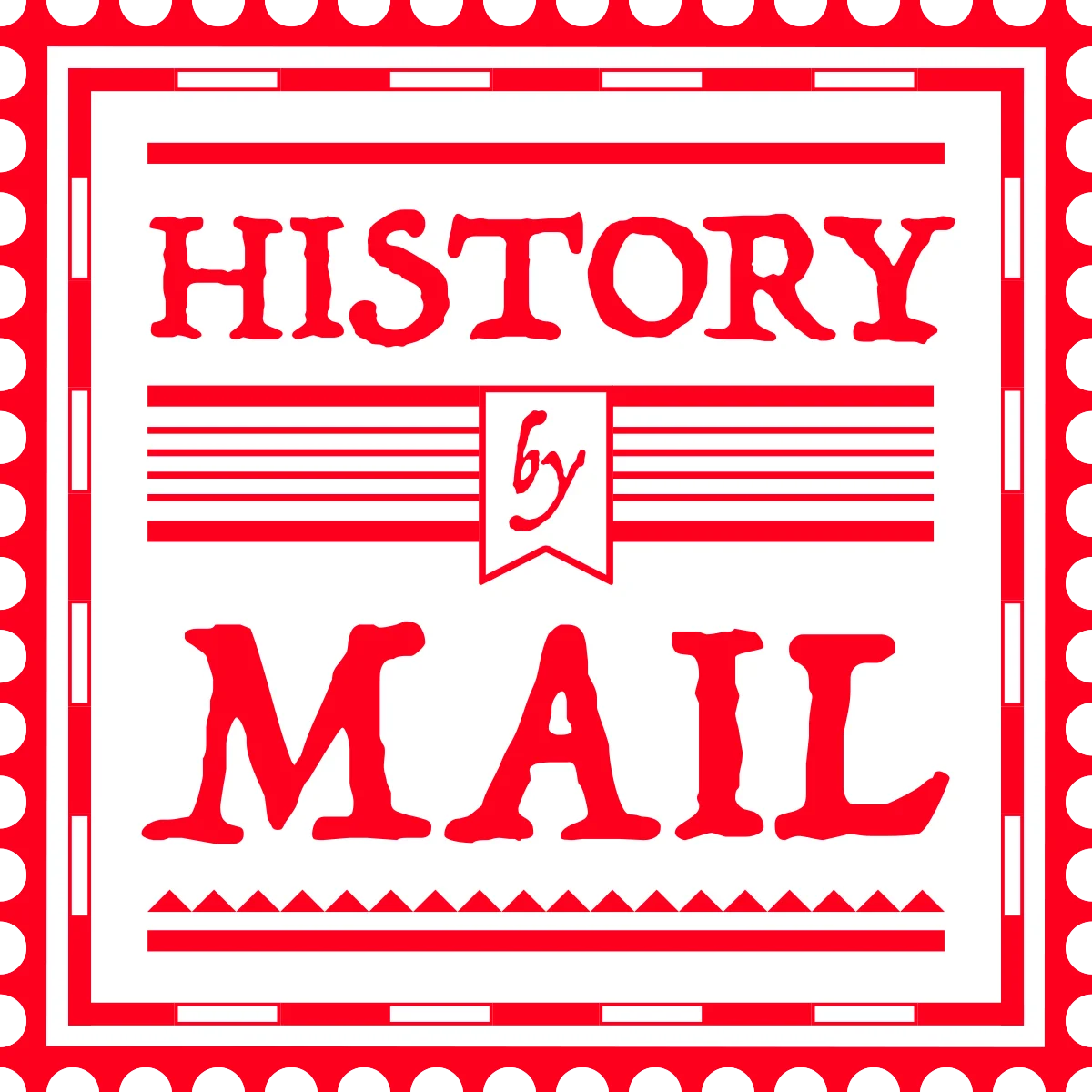 History by Mail: Vintage Postal-Themed Retro Historical Clipart Design