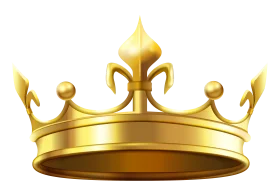 Majestic Royal Golden Crown Clipart: Regal Monarchy Symbol of Nobility