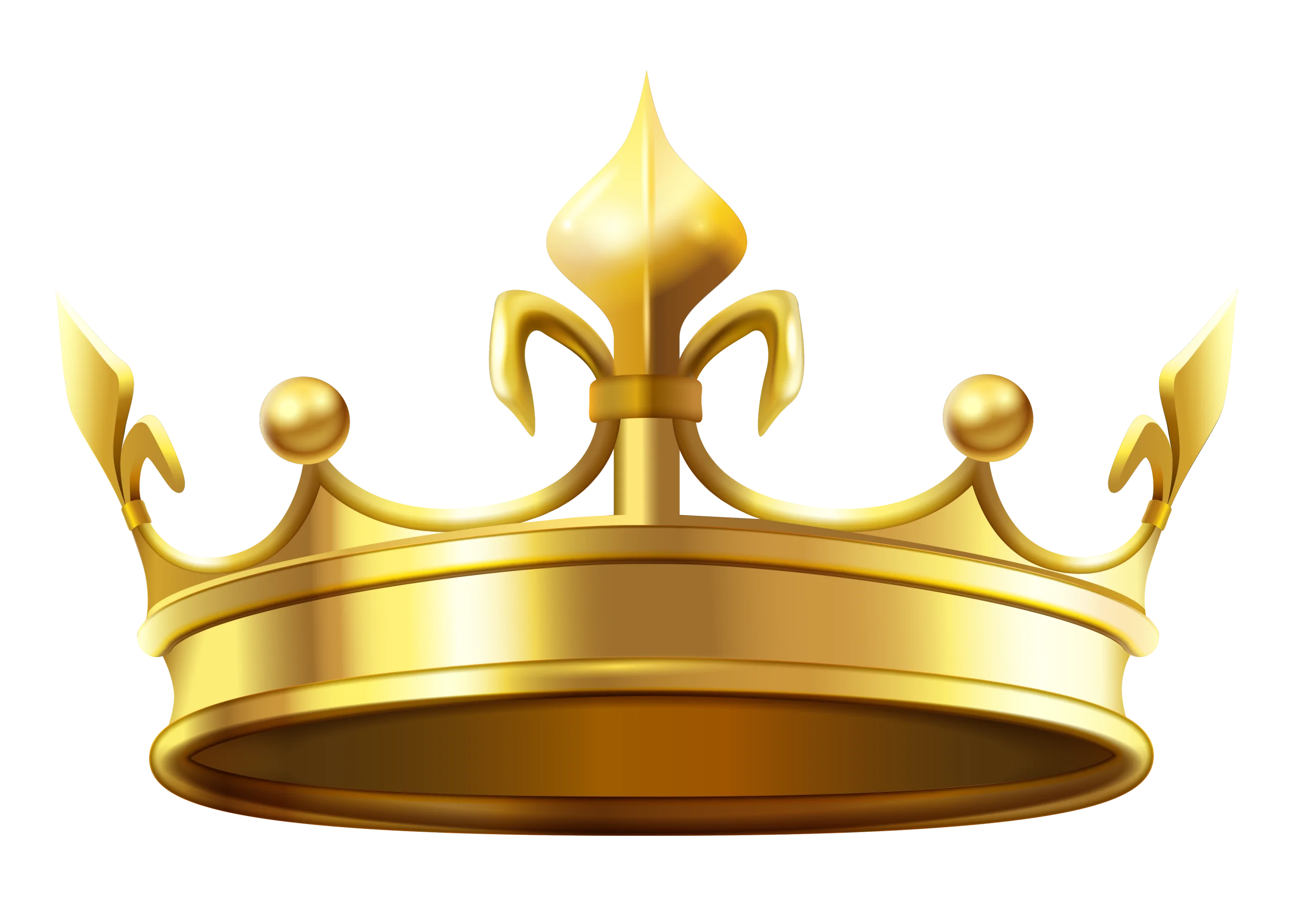 Majestic Royal Golden Crown Clipart: Regal Monarchy Symbol of Nobility
