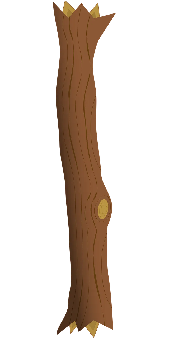 Majestic Woodland Sentinel: Detailed Brown Tree Trunk Clipart Illustration
