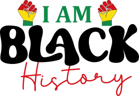 Powerful 'I Am Black History' Solidarity Clipart Graphic Design