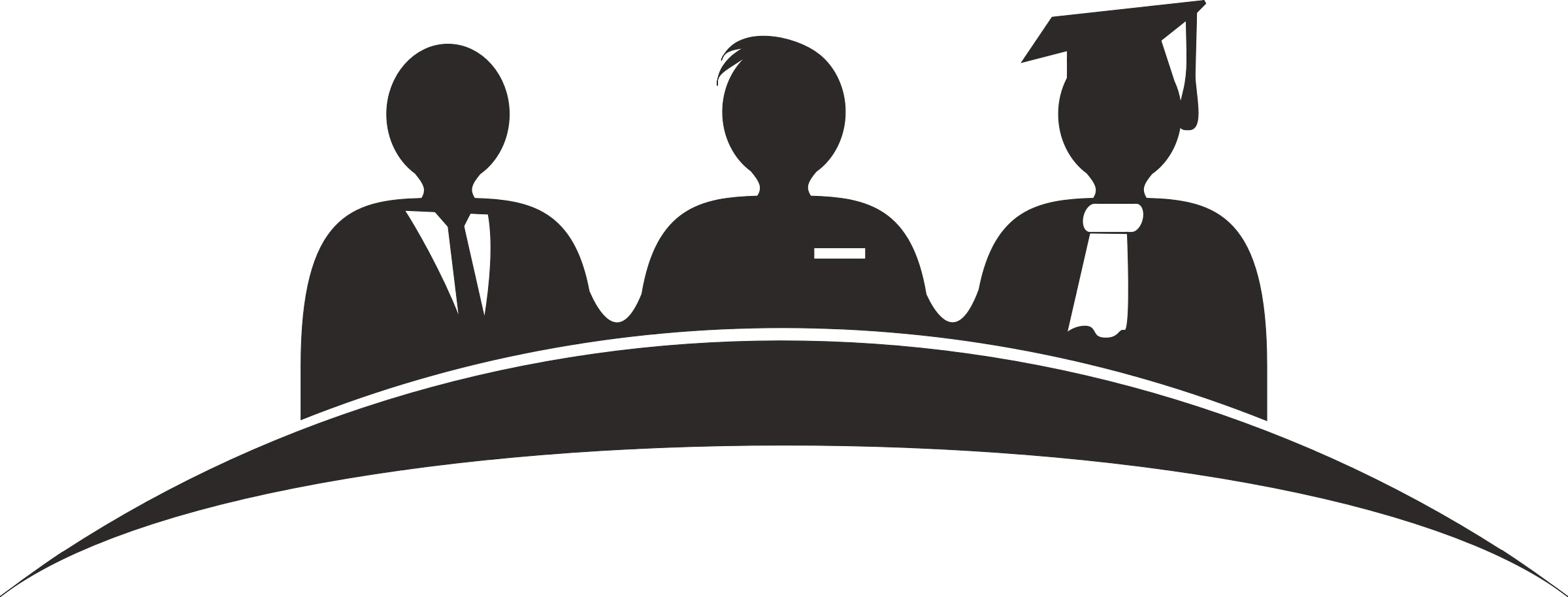 Professional Academic Achievement Silhouette Clipart Illustration