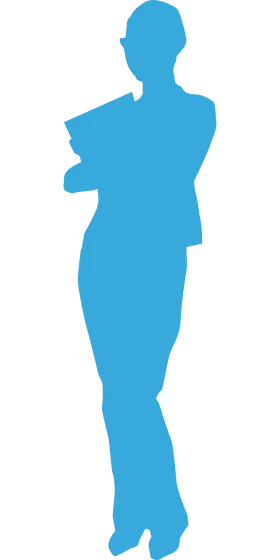 Professional Student Silhouette Clipart - Academic Achievement Illustration