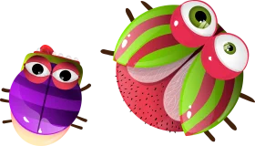 Quirky Colorful Bug Buddies: Playful Cartoon Insects Clipart Collection