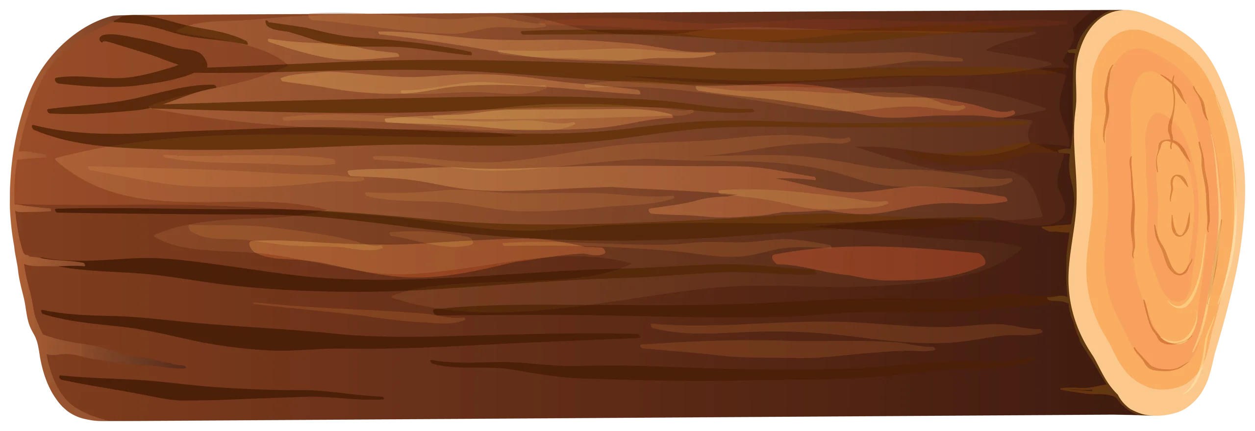 Rustic Wooden Log Clipart Showcasing Natural Timber Texture and Grain Pattern