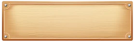 Rustic Wooden Plaque Clipart with Golden Screw Accents and Textured Background
