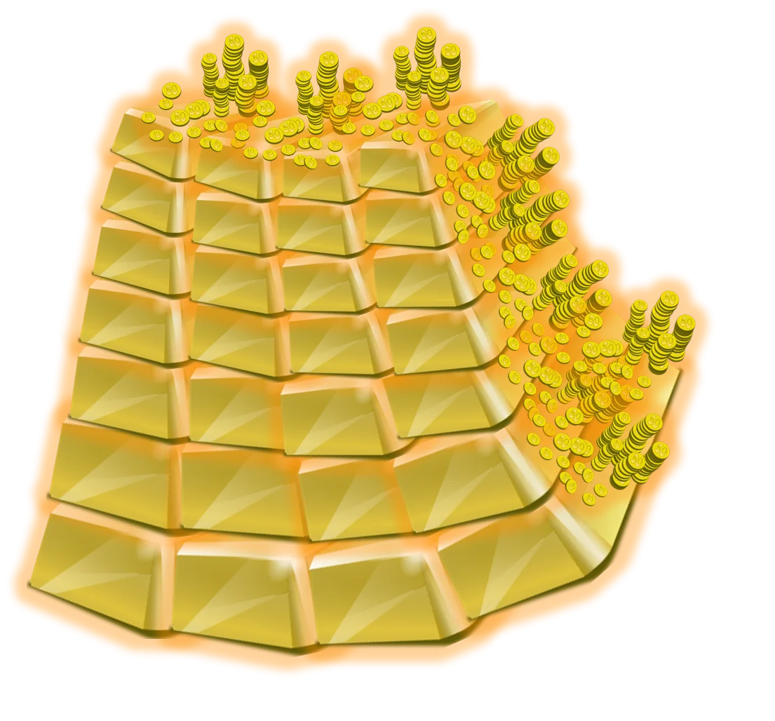 Stylized Golden Geometric Grid with Glowing Leaf-Like Flourishes Clipart Design