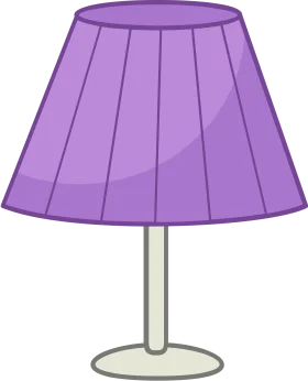 Elegant Purple Pleated Lampshade Clipart with Minimalist Base Design
