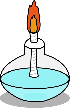 Laboratory Bunsen Burner Flame Science Experiment Clipart Illustration