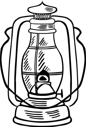 Vintage Kerosene Lantern Clipart: Nostalgic Illumination Design for Rustic Decor