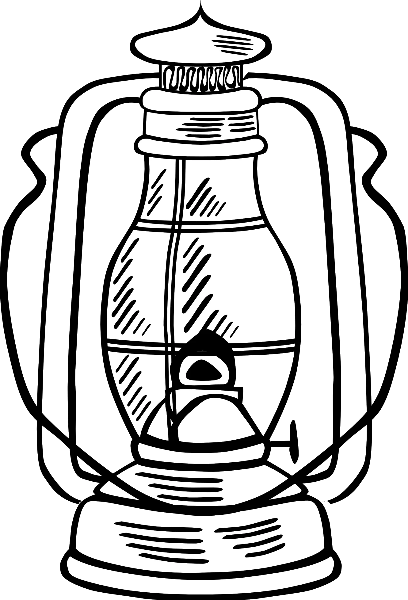 Vintage Kerosene Lantern Clipart: Nostalgic Illumination Design for Rustic Decor