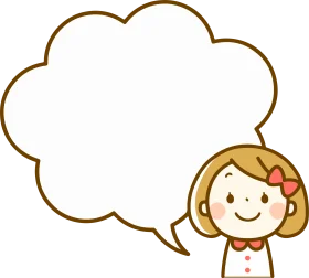 Adorable Cartoon Girl with Expansive Thought Bubble Clipart Illustration