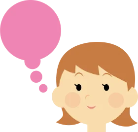 Adorable Cartoon Girl with Soft Pink Thought Bubble Clipart Illustration