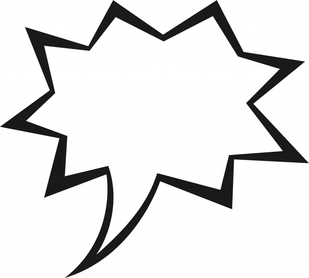 Blank Comic Book Speech Bubble Clipart - Jagged Edged Dialogue Graphic Design Element