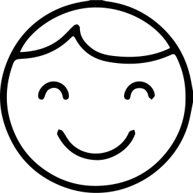 Cheerful Minimalist Smiley Face Clipart - Simple Happiness Expression