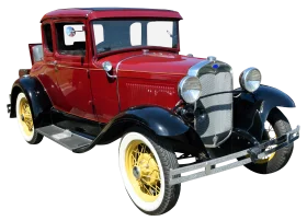 Classic 1920s Ford Model A Vintage Red Automobile Clipart Illustration
