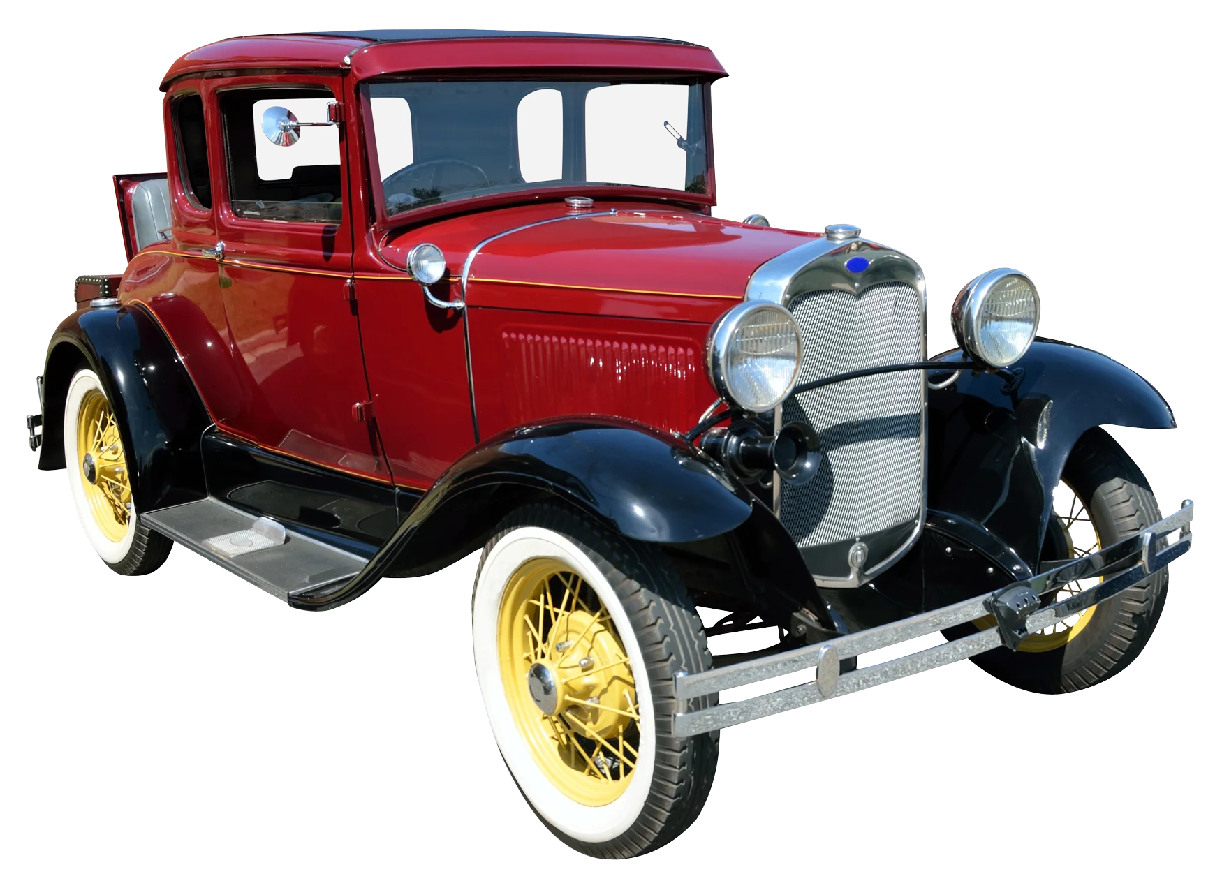 Classic 1920s Ford Model A Vintage Red Automobile Clipart Illustration