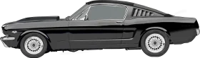 Classic 1960s Ford Mustang Fastback Vintage Automobile Clipart Design