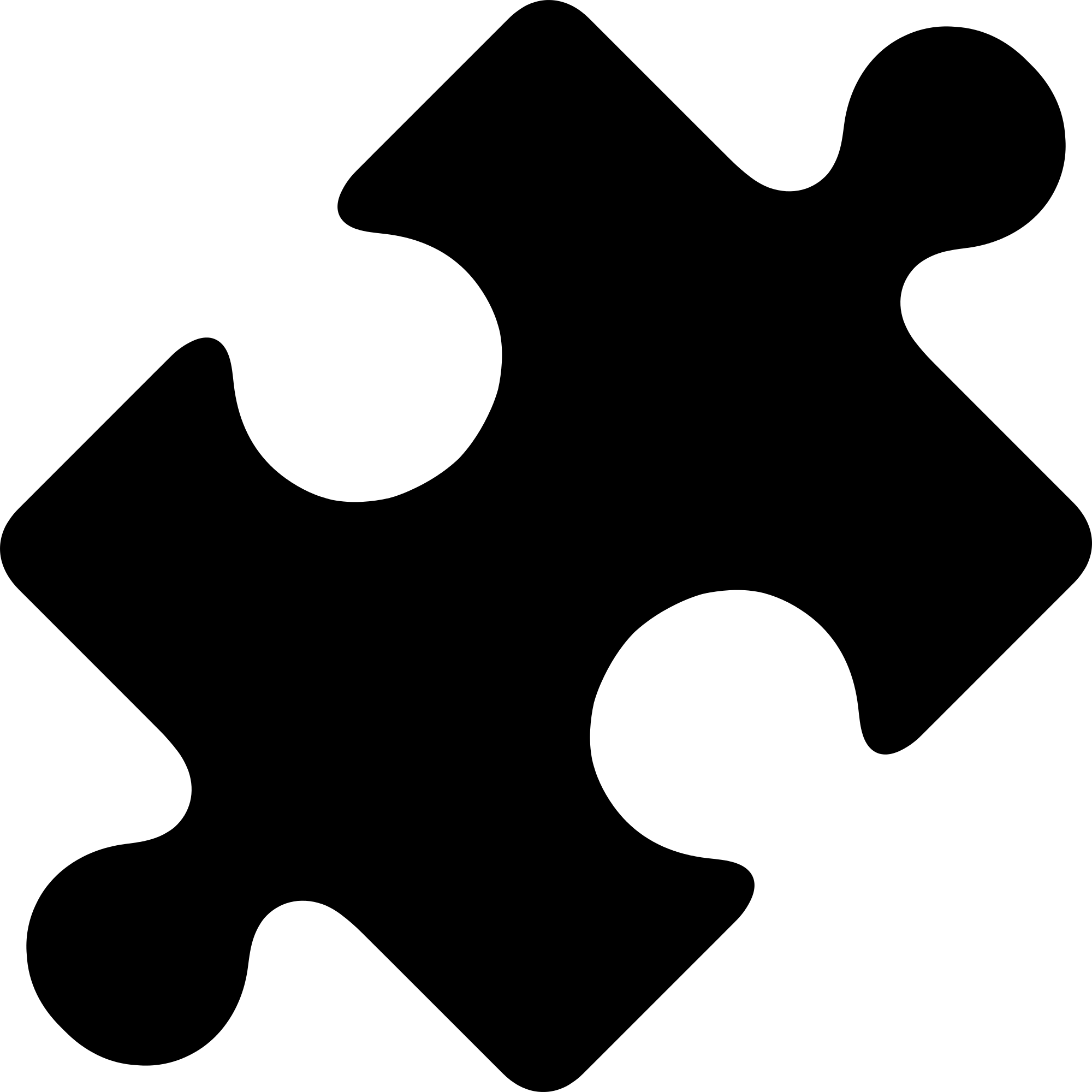 Classic Black Jigsaw Puzzle Piece Clipart Symbol of Connection and Problem Solving