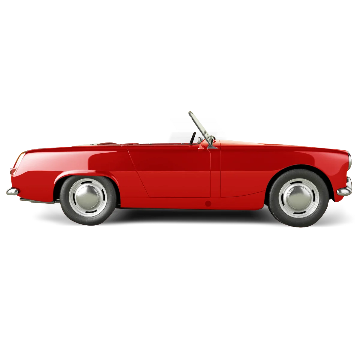 Classic Vintage Red Convertible Sports Car Clipart Design