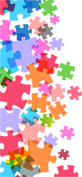 Colorful Interlocking Puzzle Pieces Clipart - A Mosaic of Creative Connections