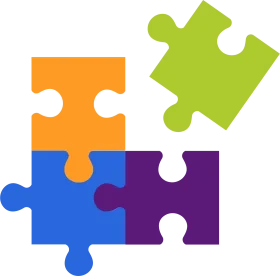 Colorful Interlocking Puzzle Pieces Clipart Representing Teamwork and Unity
