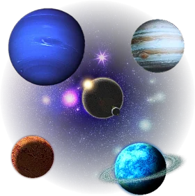 Cosmic Wanderers: A Mesmerizing Collection of Celestial Bodies Clipart Design