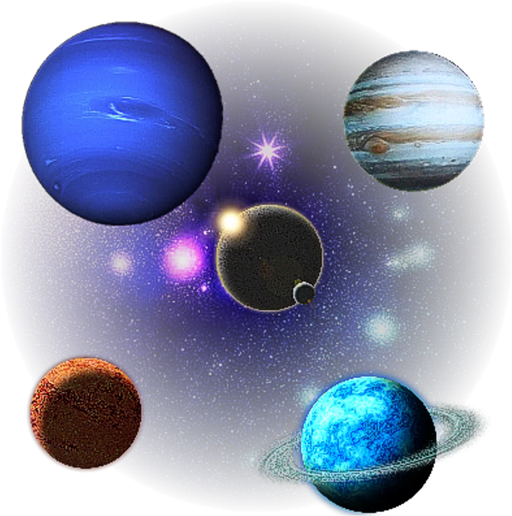 Cosmic Wanderers: A Mesmerizing Collection of Celestial Bodies Clipart Design