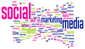 Dynamic Social Media Marketing Communication Concept Clipart Visualization