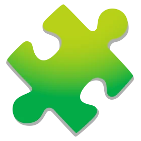 Emerald Green Interlocking Puzzle Piece Clipart Design Element