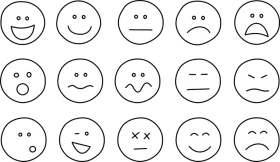 Expressive Emotional Spectrum: A Comprehensive Emoji Clipart Collection of Facial Expressions