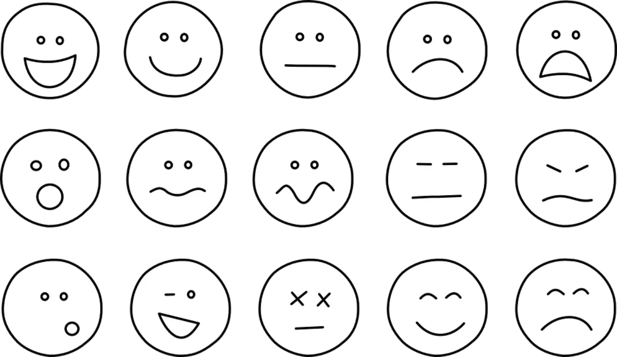Expressive Emotional Spectrum: A Comprehensive Emoji Clipart Collection of Facial Expressions