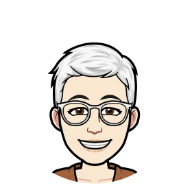 Friendly Mature Male Cartoon Clipart Avatar with Glasses and Warm Smile