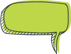 Green Speech Bubble Clipart with Textured Shadowed Border Design