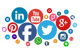 Interconnected Social Media Platform Icons Clipart Design Collection