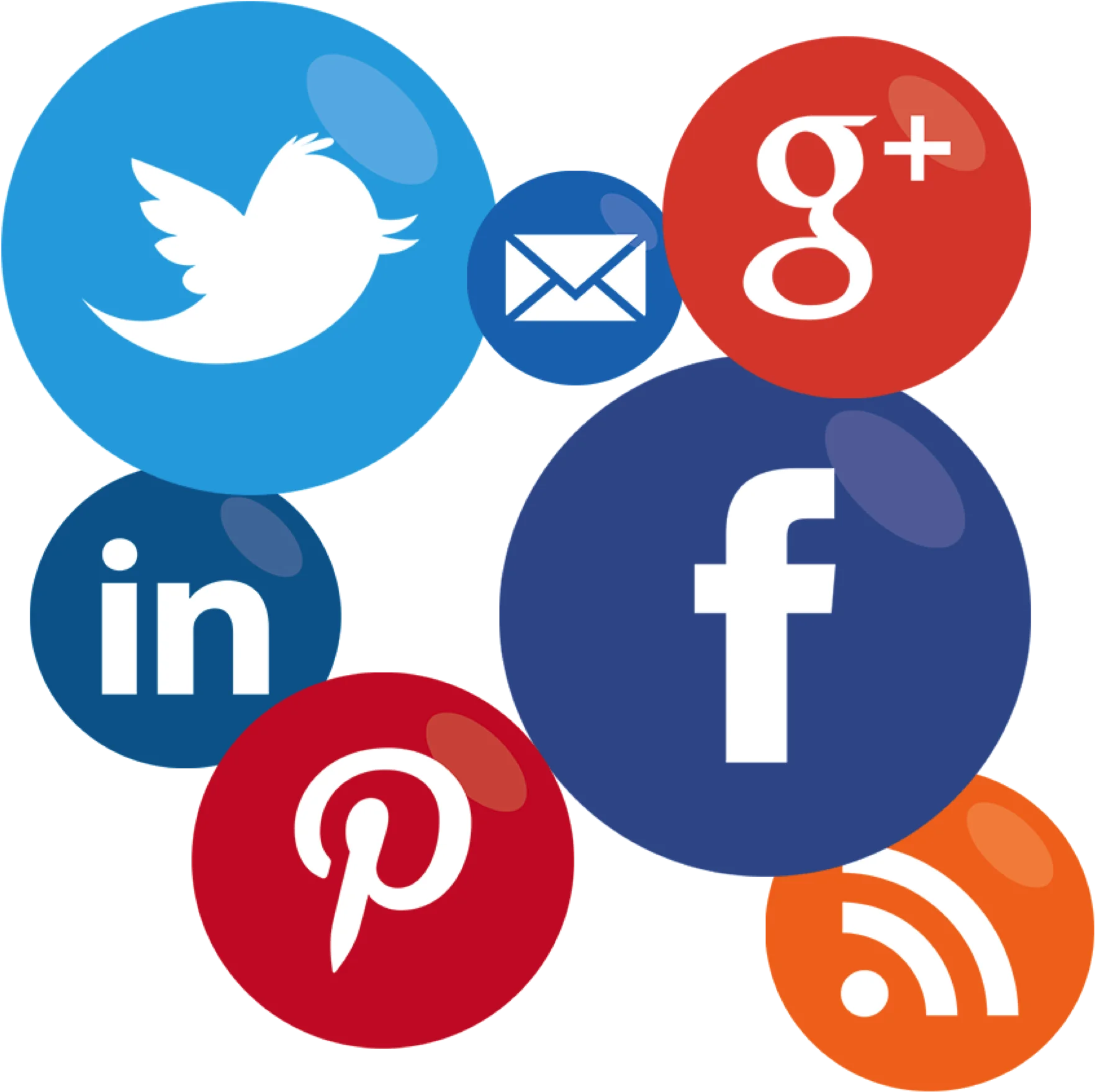 Interconnected Social Media Platforms Logos Clipart Collection - Digital Network Icons