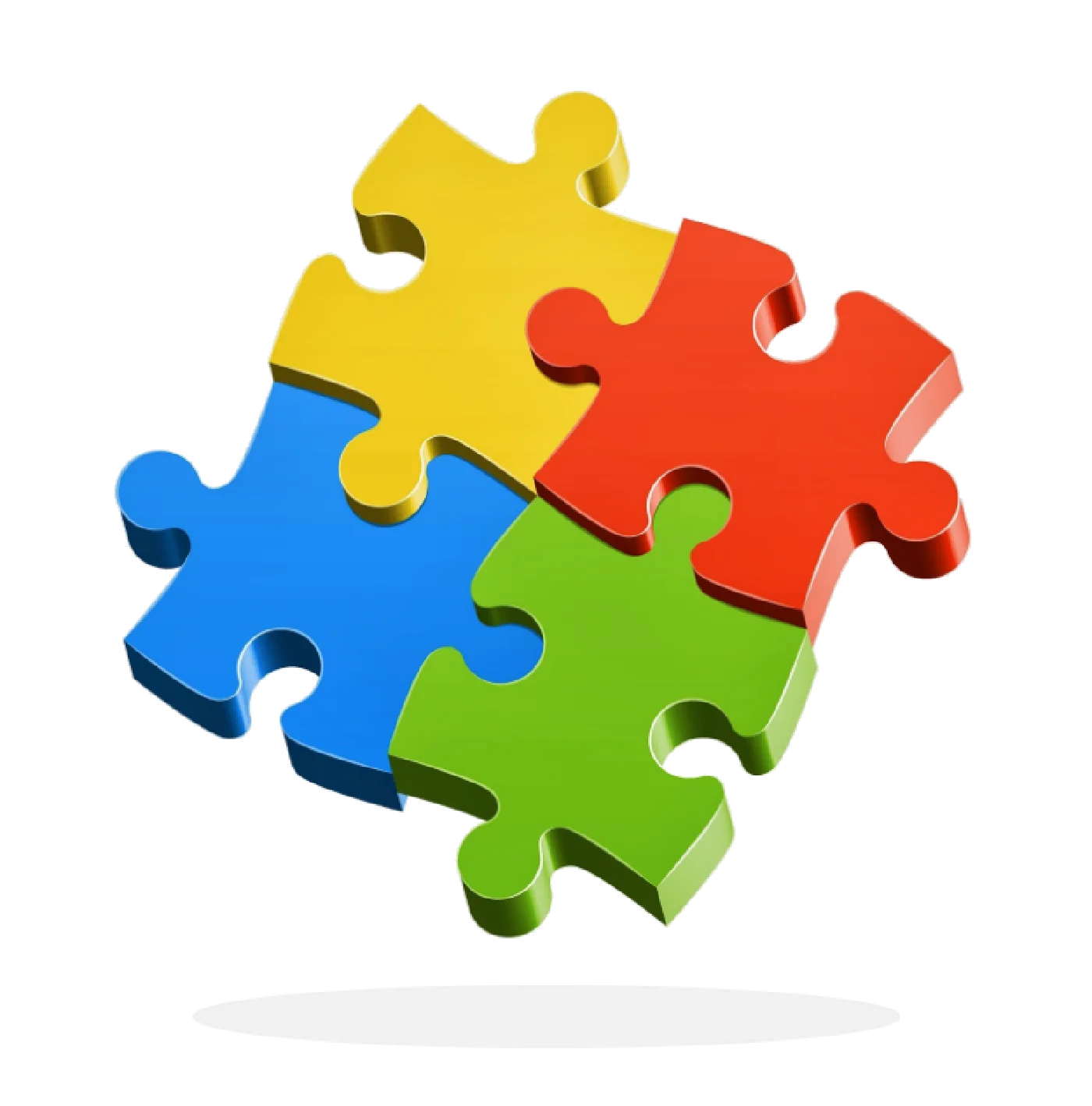 Interlocking Colorful Puzzle Pieces Clipart Symbolizing Teamwork and Collaboration